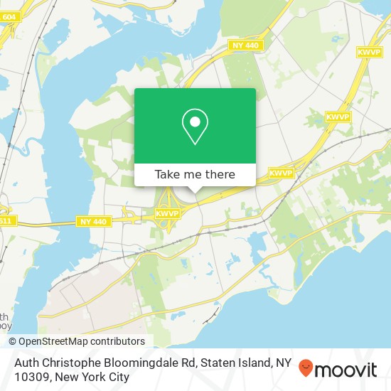 Mapa de Auth Christophe Bloomingdale Rd, Staten Island, NY 10309