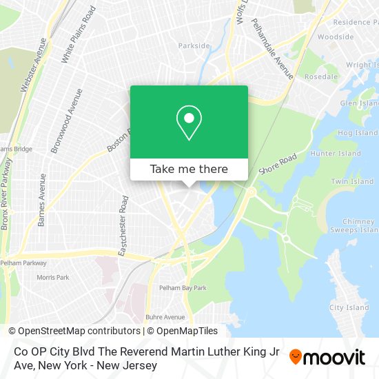 Mapa de Co OP City Blvd The Reverend Martin Luther King Jr Ave