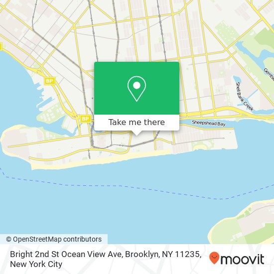 Mapa de Bright 2nd St Ocean View Ave, Brooklyn, NY 11235