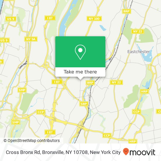 Mapa de Cross Bronx Rd, Bronxville, NY 10708
