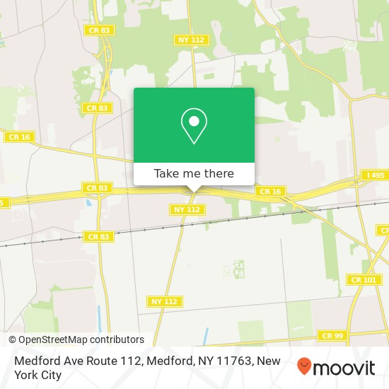 Mapa de Medford Ave Route 112, Medford, NY 11763