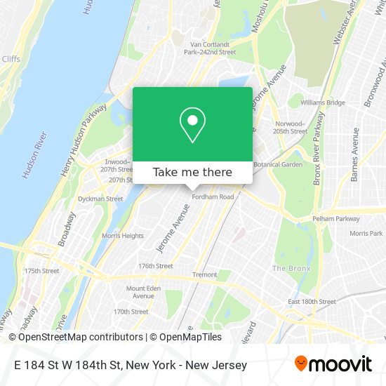 Mapa de E 184 St W 184th St