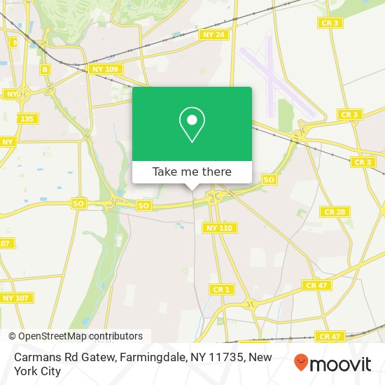 Mapa de Carmans Rd Gatew, Farmingdale, NY 11735