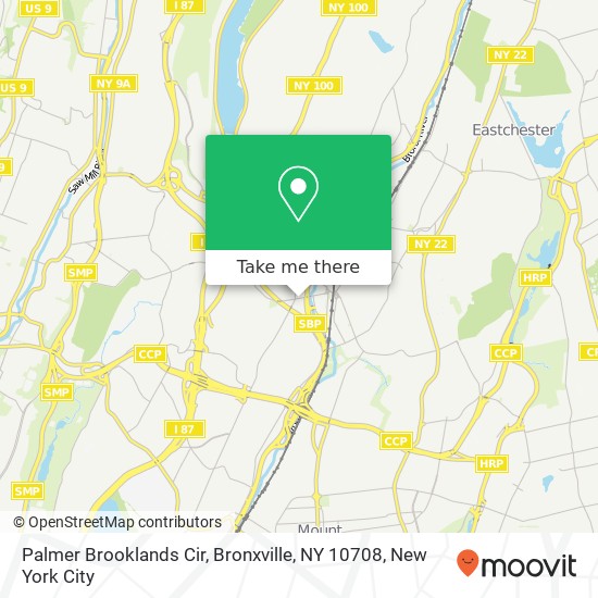 Mapa de Palmer Brooklands Cir, Bronxville, NY 10708