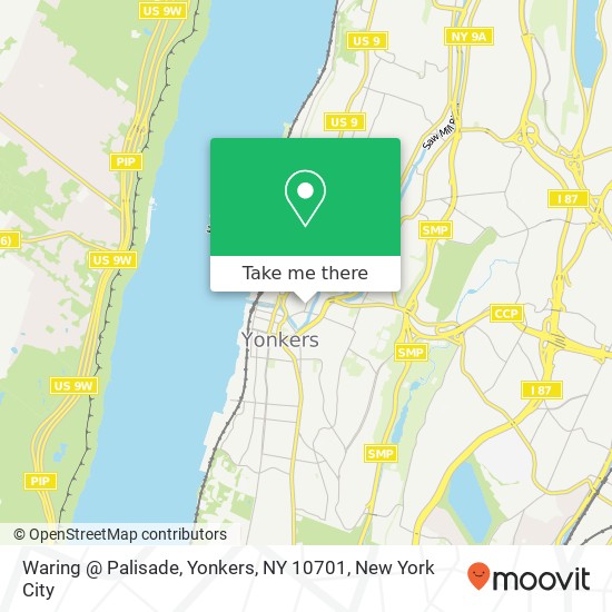 Mapa de Waring @ Palisade, Yonkers, NY 10701