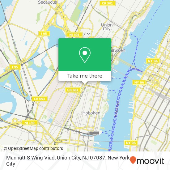 Mapa de Manhatt S Wing Viad, Union City, NJ 07087