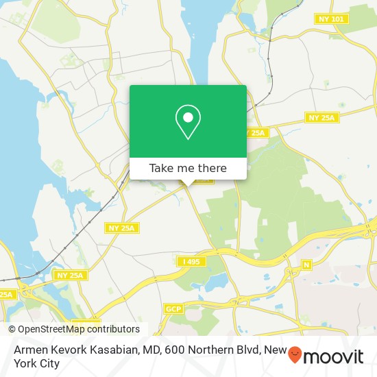 Mapa de Armen Kevork Kasabian, MD, 600 Northern Blvd