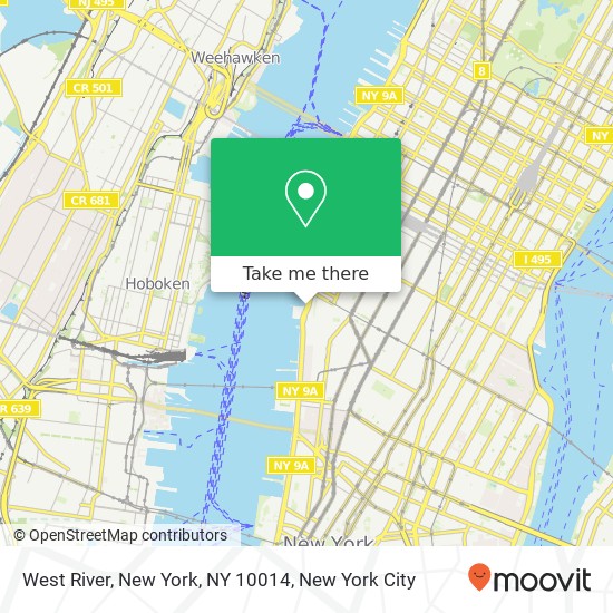 Mapa de West River, New York, NY 10014