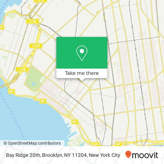 Mapa de Bay Ridge 20th, Brooklyn, NY 11204