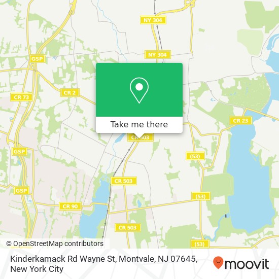 Mapa de Kinderkamack Rd Wayne St, Montvale, NJ 07645