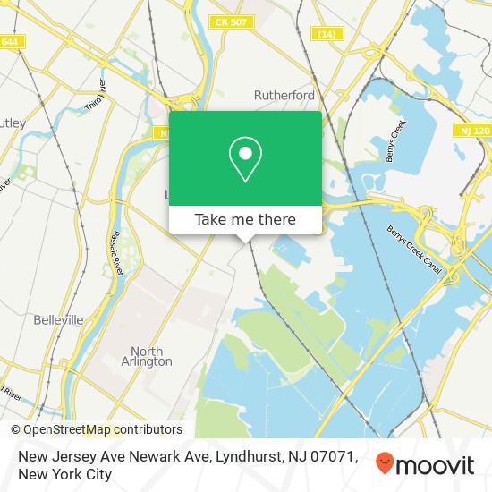 New Jersey Ave Newark Ave, Lyndhurst, NJ 07071 map