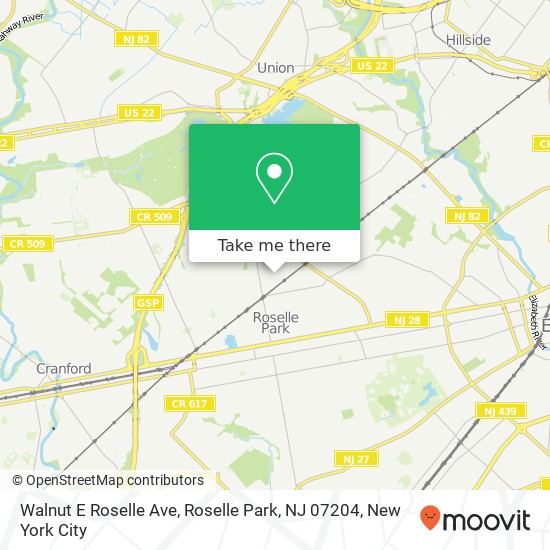 Walnut E Roselle Ave, Roselle Park, NJ 07204 map