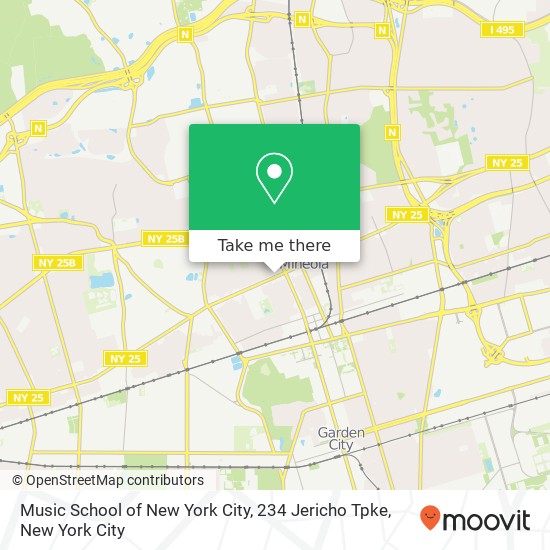 Music School of New York City, 234 Jericho Tpke map