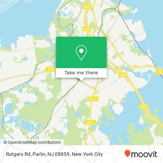 Mapa de Rutgers Rd, Parlin, NJ 08859
