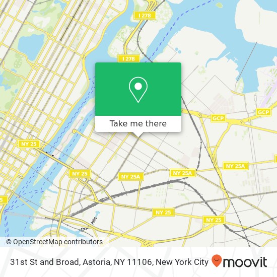 Mapa de 31st St and Broad, Astoria, NY 11106