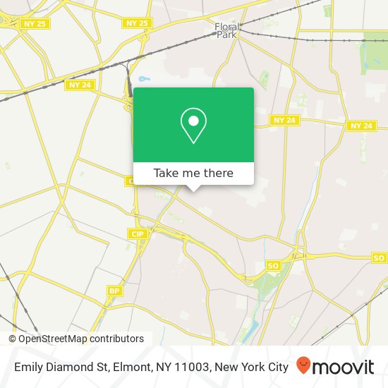 Mapa de Emily Diamond St, Elmont, NY 11003