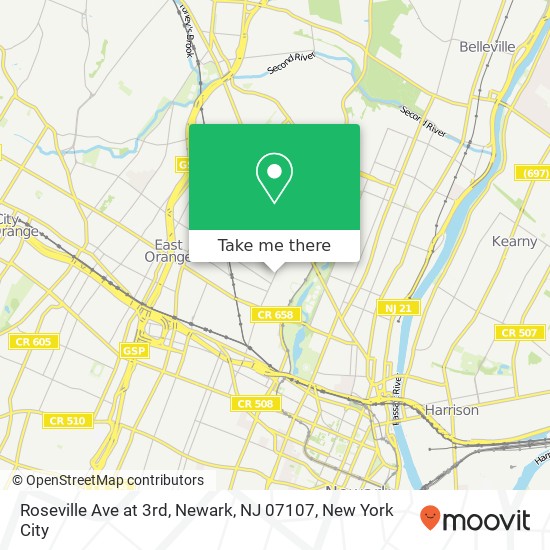 Roseville Ave at 3rd, Newark, NJ 07107 map