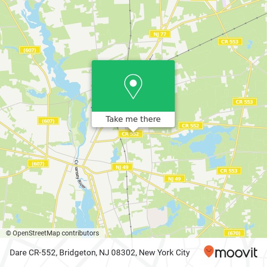 Dare CR-552, Bridgeton, NJ 08302 map