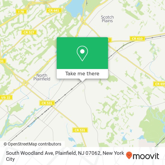 South Woodland Ave, Plainfield, NJ 07062 map