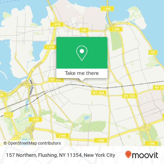 157 Northern, Flushing, NY 11354 map