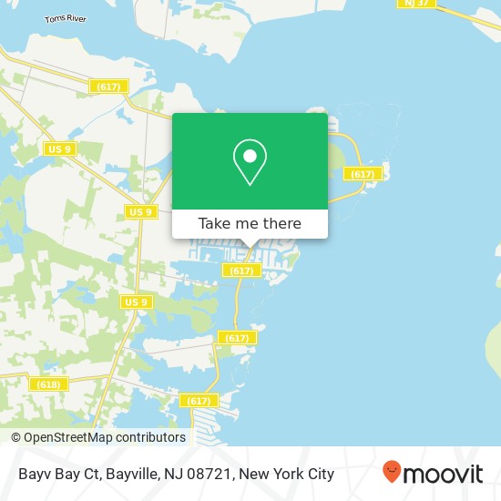 Mapa de Bayv Bay Ct, Bayville, NJ 08721