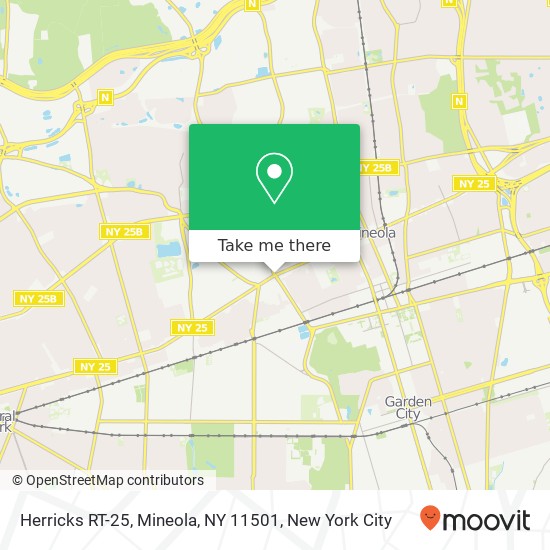 Herricks RT-25, Mineola, NY 11501 map