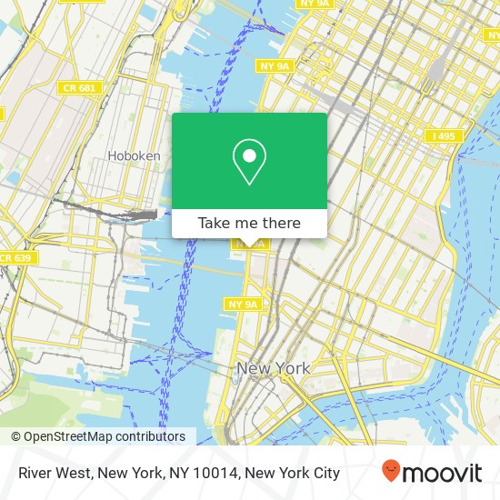 Mapa de River West, New York, NY 10014