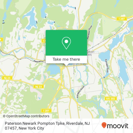 Mapa de Paterson Newark Pompton Tpke, Riverdale, NJ 07457