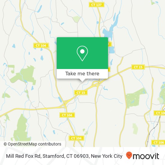 Mapa de Mill Red Fox Rd, Stamford, CT 06903