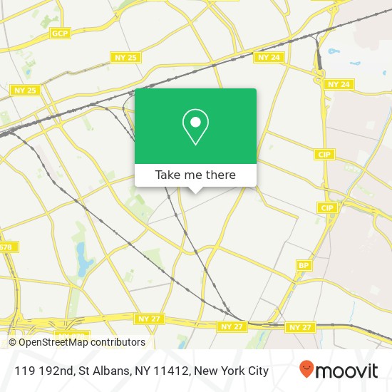 Mapa de 119 192nd, St Albans, NY 11412