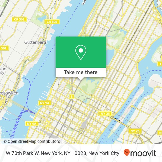 W 70th Park W, New York, NY 10023 map
