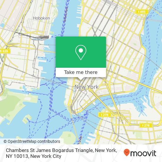Mapa de Chambers St James Bogardus Triangle, New York, NY 10013