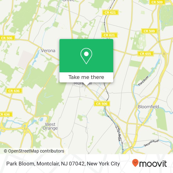 Mapa de Park Bloom, Montclair, NJ 07042
