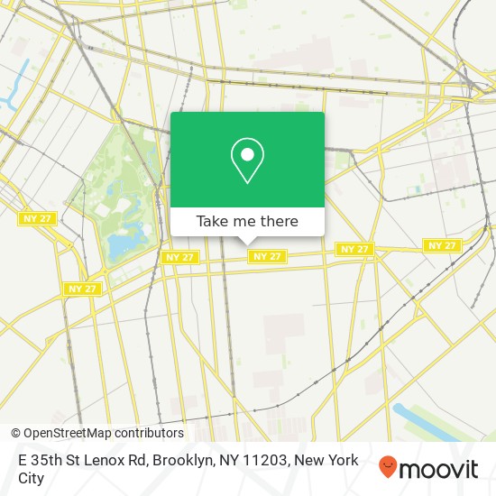 E 35th St Lenox Rd, Brooklyn, NY 11203 map