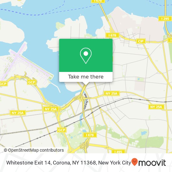 Mapa de Whitestone Exit 14, Corona, NY 11368