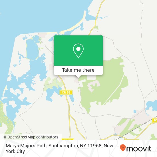 Mapa de Marys Majors Path, Southampton, NY 11968