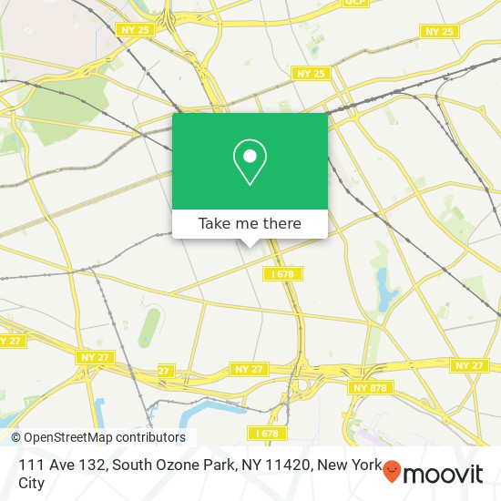 111 Ave 132, South Ozone Park, NY 11420 map