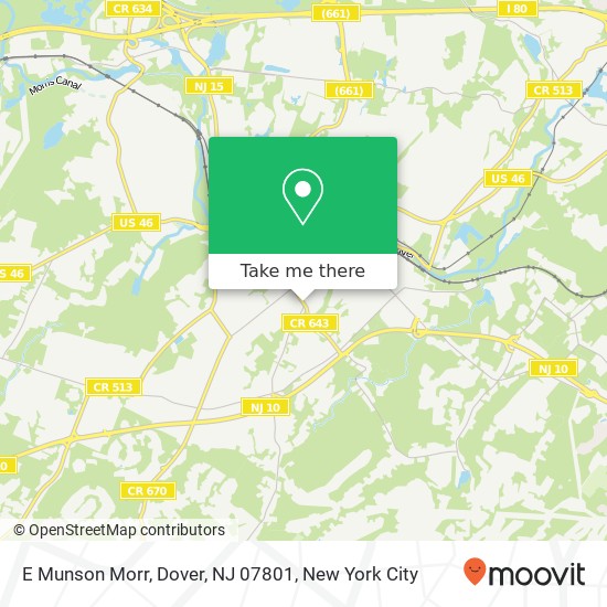 Mapa de E Munson Morr, Dover, NJ 07801