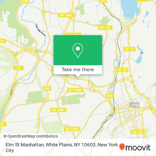 Mapa de Elm St Manhattan, White Plains, NY 10603