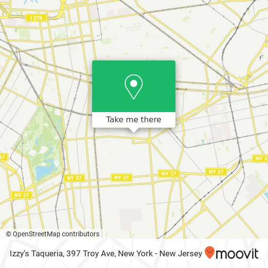 Izzy's Taqueria, 397 Troy Ave map