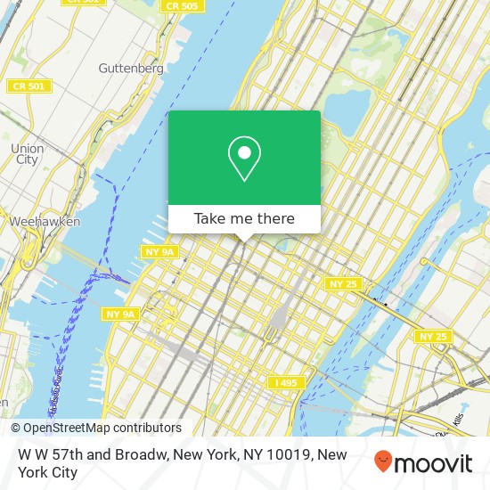 Mapa de W W 57th and Broadw, New York, NY 10019