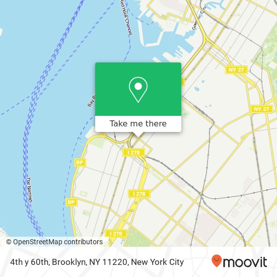 Mapa de 4th y 60th, Brooklyn, NY 11220