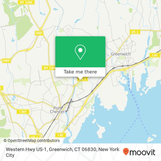 Mapa de Western Hwy US-1, Greenwich, CT 06830