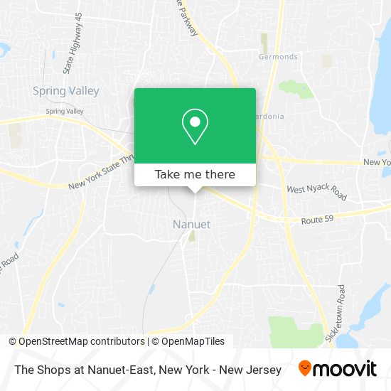 The Shops at Nanuet-East map