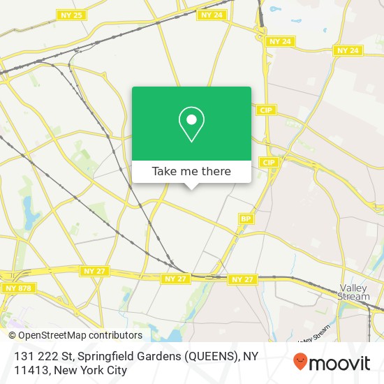 Mapa de 131 222 St, Springfield Gardens (QUEENS), NY 11413