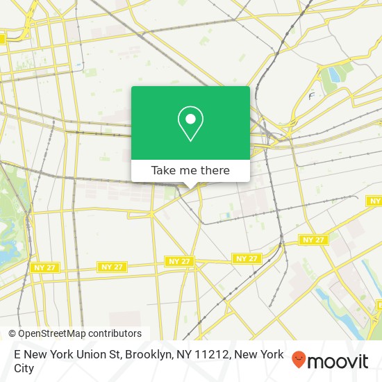 Mapa de E New York Union St, Brooklyn, NY 11212