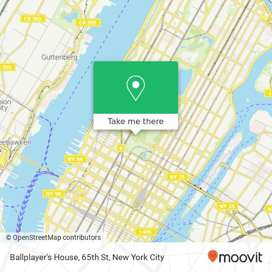 Mapa de Ballplayer's House, 65th St
