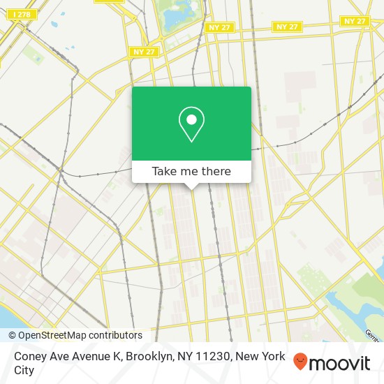 Mapa de Coney Ave Avenue K, Brooklyn, NY 11230