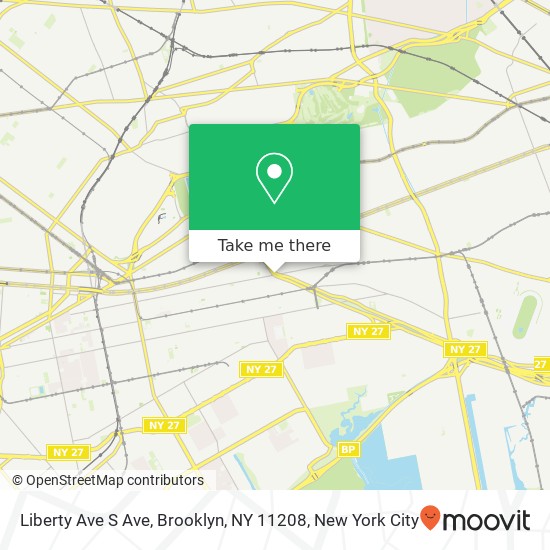 Liberty Ave S Ave, Brooklyn, NY 11208 map