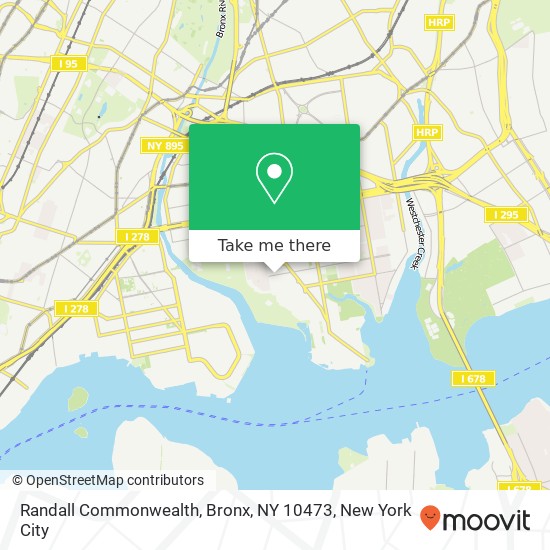 Mapa de Randall Commonwealth, Bronx, NY 10473